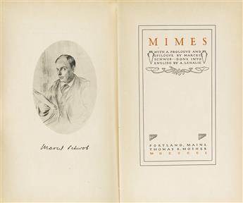 (MOSHER, THOMAS B. / PORTLAND, MAINE.) Schwob, Marcel. Mimes.
